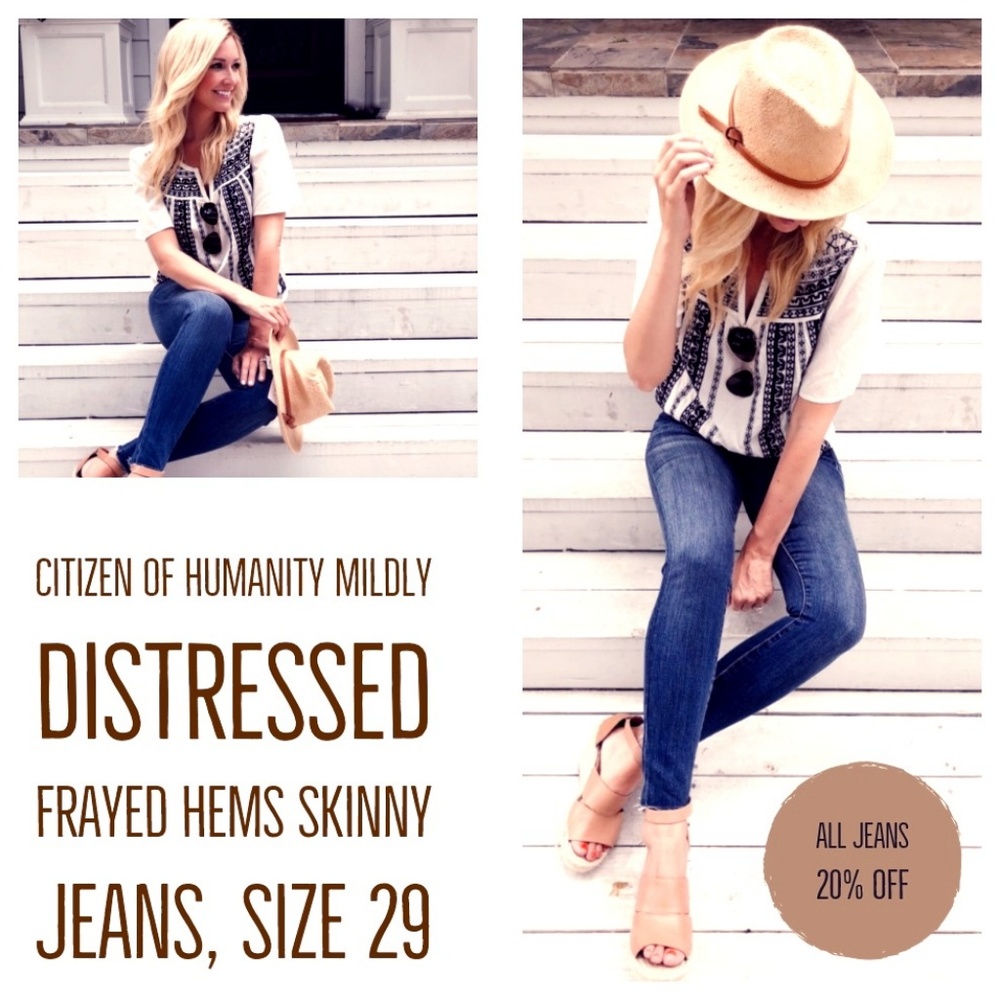 Citizen of Humanity Distressed Low-Rise Skinny